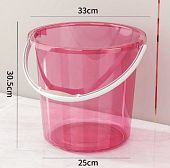 Корзина ведро для мусора офисная мусорка Mantella 1009Р Розовое 25,1 литр